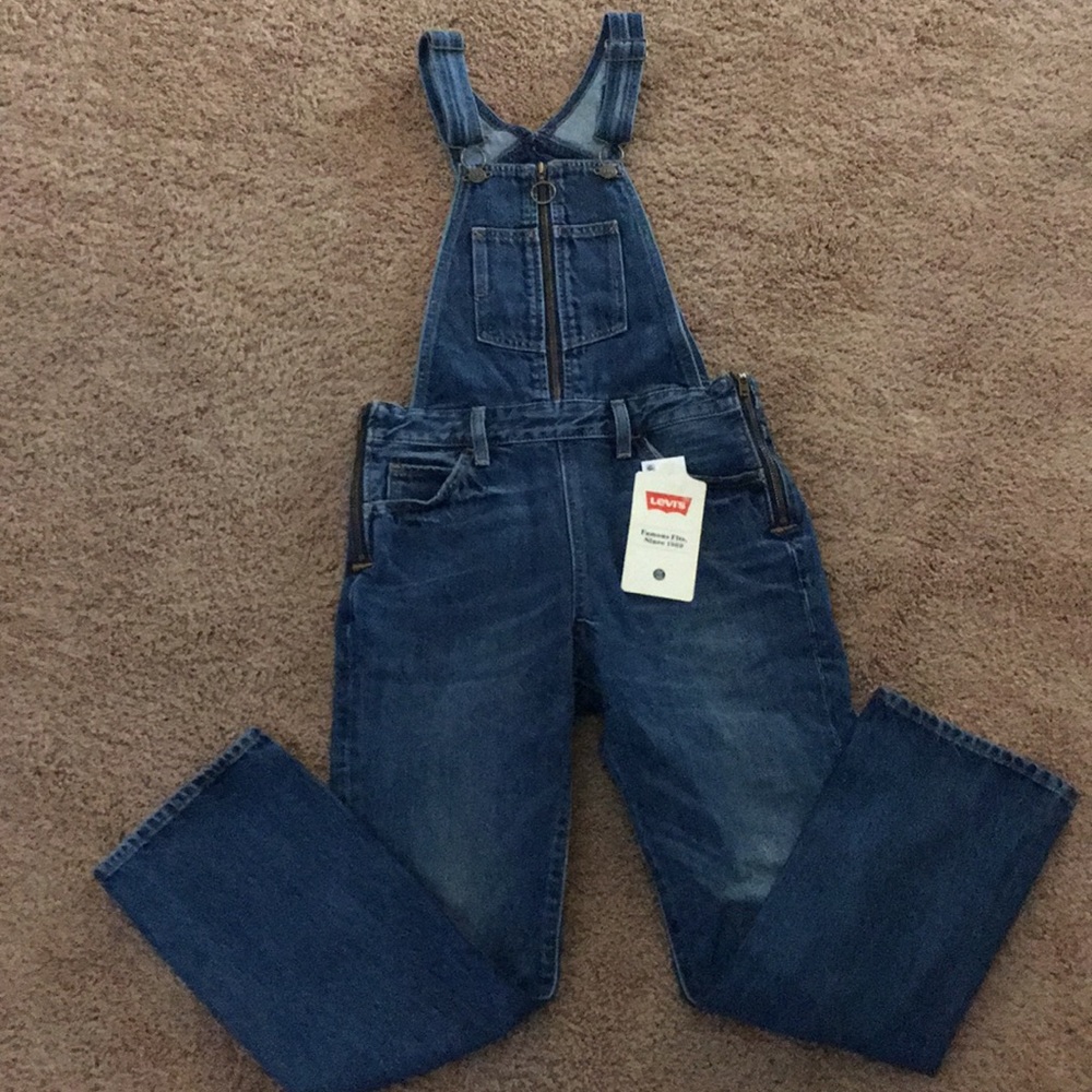 blue wash jean overalls